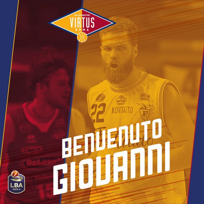 La Virtus Roma comunica di aver ingaggiato Giovanni Pini, centro di 203cm per 100kg proveniente dalla Fortitudo Bologna con la quale ha giocato le ultime due stagioni.