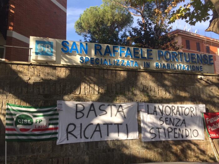 San Raffaele Portuense, la denuncia dei Sindacati: "Ancora una volta lavoratori senza stipendio"