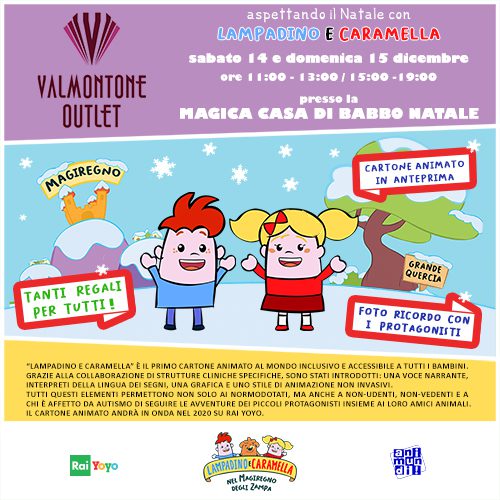 valmontone outlet 14 15 dicembre 2019 lampadino caramella