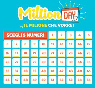 Million Day. Numeri vincenti oggi, 4 novembre: estrazione delle ore 20:30