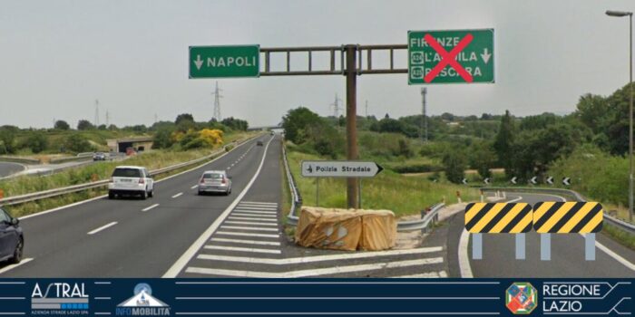 Autostrada A1, chiusa per una notte l'immissione sulla diramazione Roma Sud: ecco quando