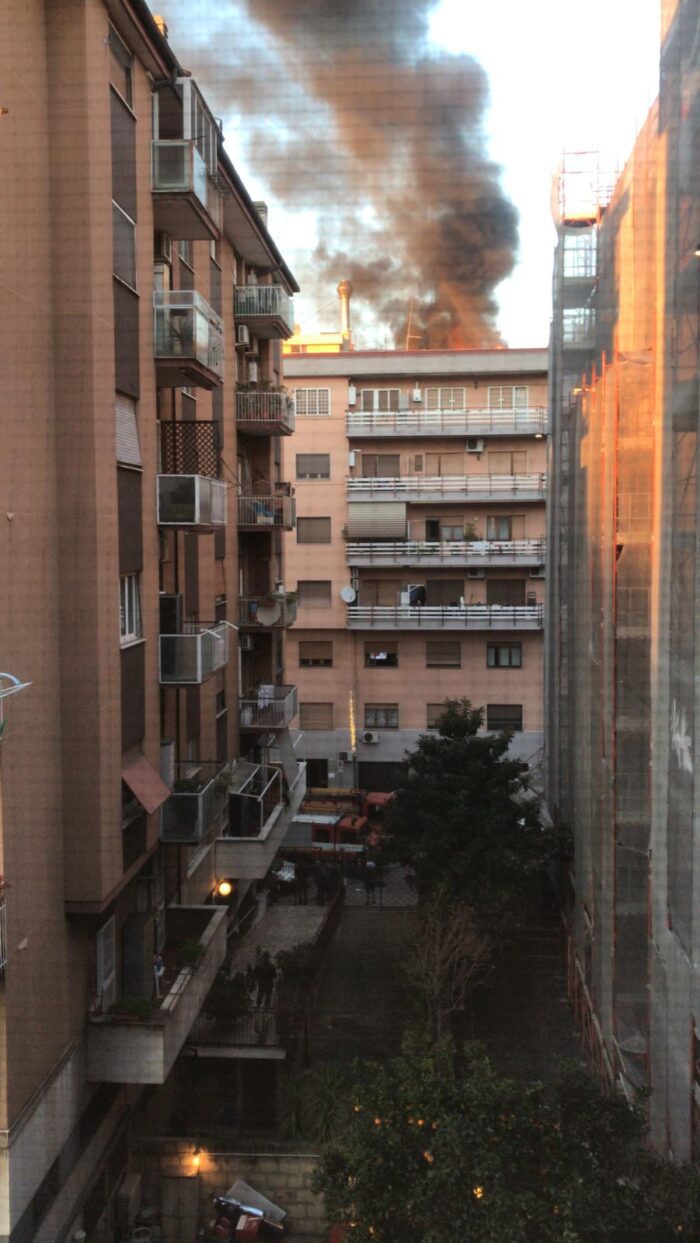 Magliana, incendio in un appartamento oggi 5 gennaio 2020