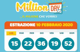 Estrazione Million Day: numeri vincenti oggi 29 febbraio 2020