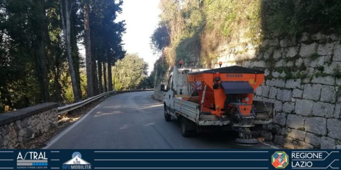 Frusinate, attivi spargisale sulle varie strade della Ciociaria per le operazioni di prevenzione antighiaccio