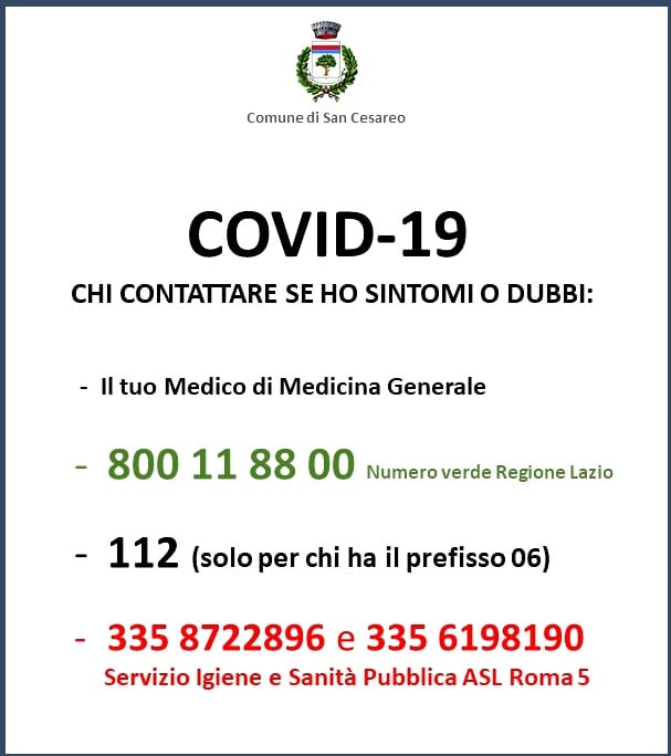 "Le Autorità competenti confermano la notizia che circola da ore sulla positività al COVID-19 di un nostro concittadino.