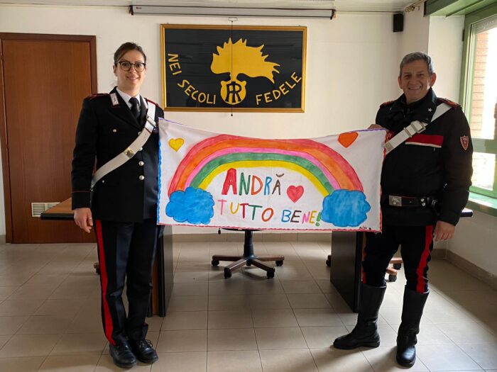 Striscione Carabinieri Alatri Vico nel Lazio