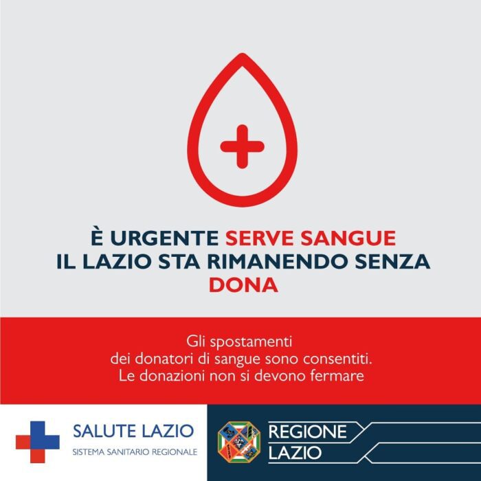 lazio emergenza sangue