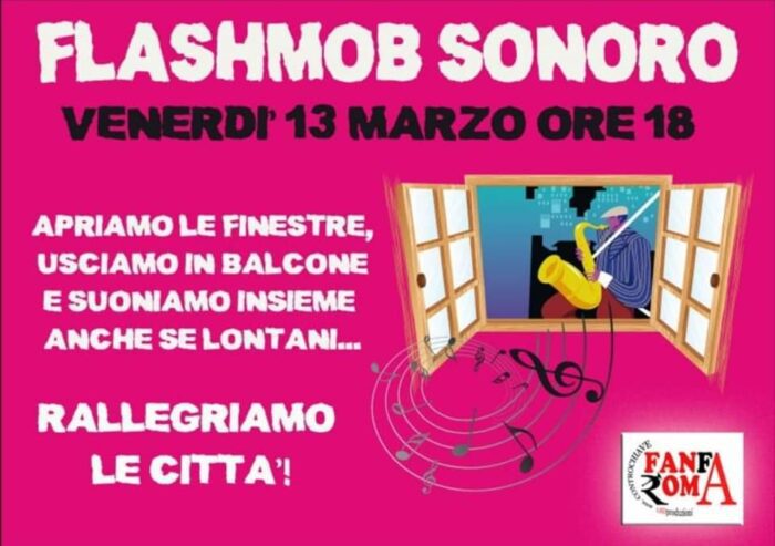 roma flashmob coronavirus musica balconi