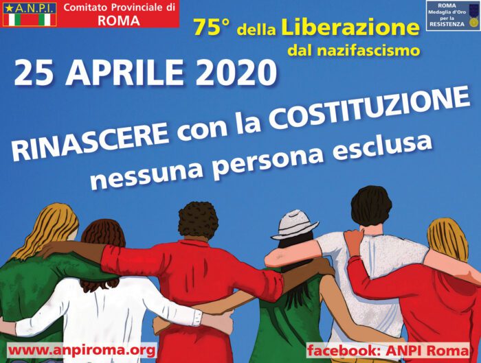 25 aprile 2020: programma aggiornato delle iniziative dell’ANPI provinciale di Roma
