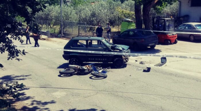 Alatri, grave incidente su Via Verolana: traffico interrotto. Vittime dello scontro una moto e una Fiat Panda