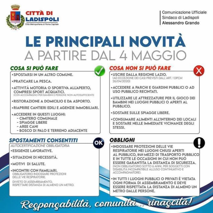 Ladispoli 4 maggio fase 2