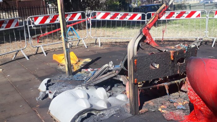 Santa Maria delle Mole, atto vandalico al Parco Sassone