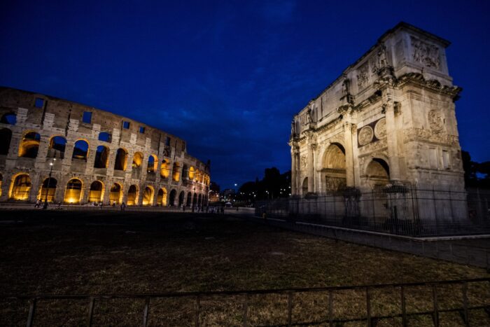 Roma Capitale Acea illuminazione artistica Arco di Costantino