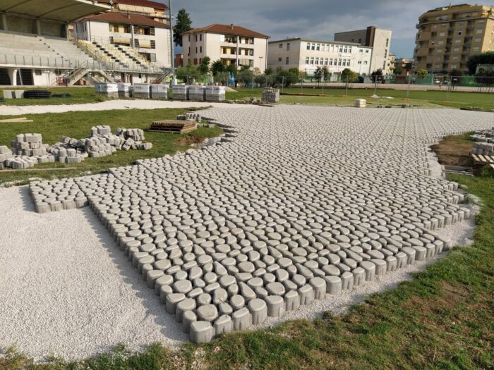 Frosinone, proseguono i lavori al Parco Matusa: prende forma il Leone