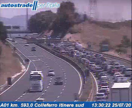 viabilità colleferro anagni autostrada a1 fumo traffico bloccato incendio oggi 25 luglio 2020