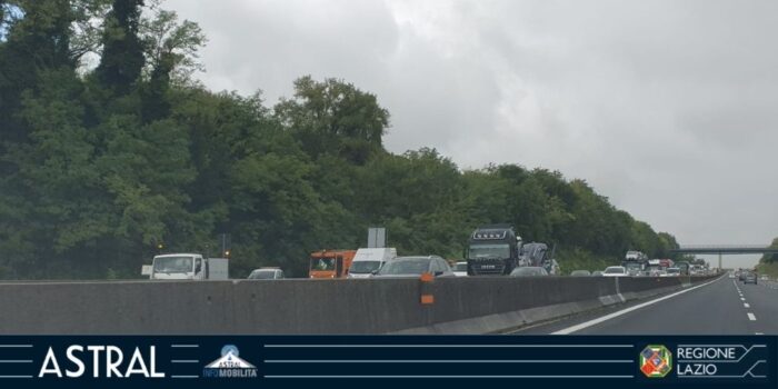 Autostrada A1 incidente tra Anagni e Ferentino oggi 16 ottobre 2020