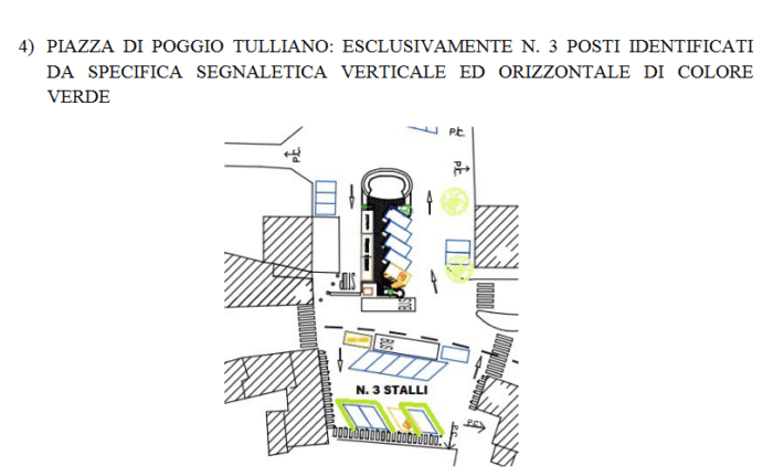 Grottaferrata parcheggi fascia verde auto ibride elettriche