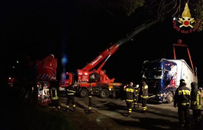 Manziana incidente tori salvati Vigili del Fuoco