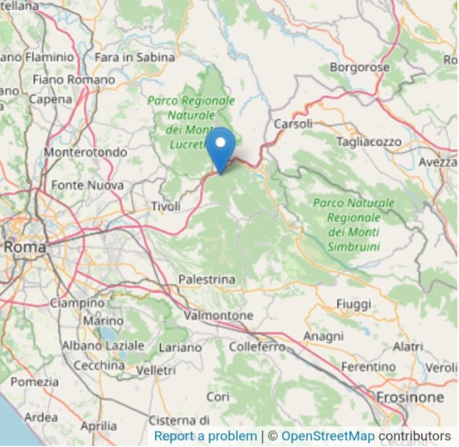 Saracinesco scossa di terremoto oggi 18 dicembre 2020
