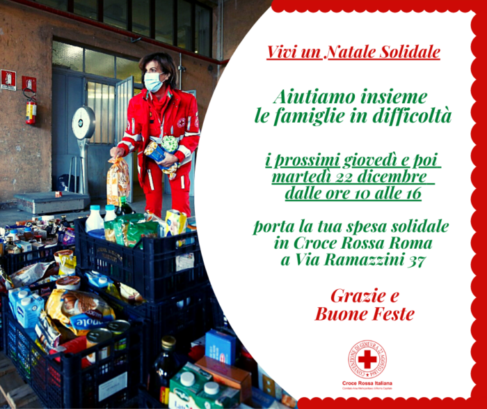"Vivi un Natale solidale" la campagna promossa dalla Croce Rossa a Roma