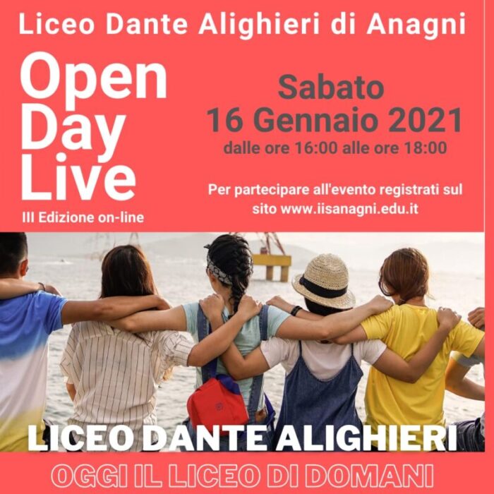 Anagni Liceo Dante Alighieri Open Day 16 gennaio 2021