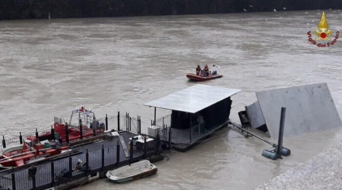 Maltempo a Roma. Necessario l'intervento dei Vigili del Fuoco in prossimità degli argini del Tevere