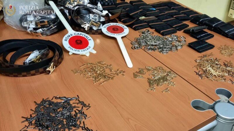 Pigneto, magazzino di merce contraffatta dal valore di 100mila euro scoperto dopo una serie di indagini