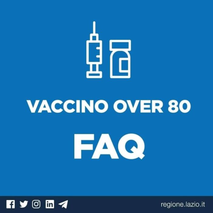 Lazio. Domande e risposte sulla campagna di vaccinazione anti-Covid per la popolazione over 80