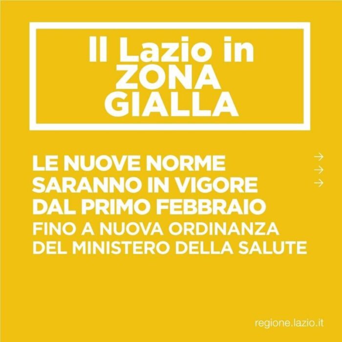 lazio zona gialla dal primo febbraio 2021 faq