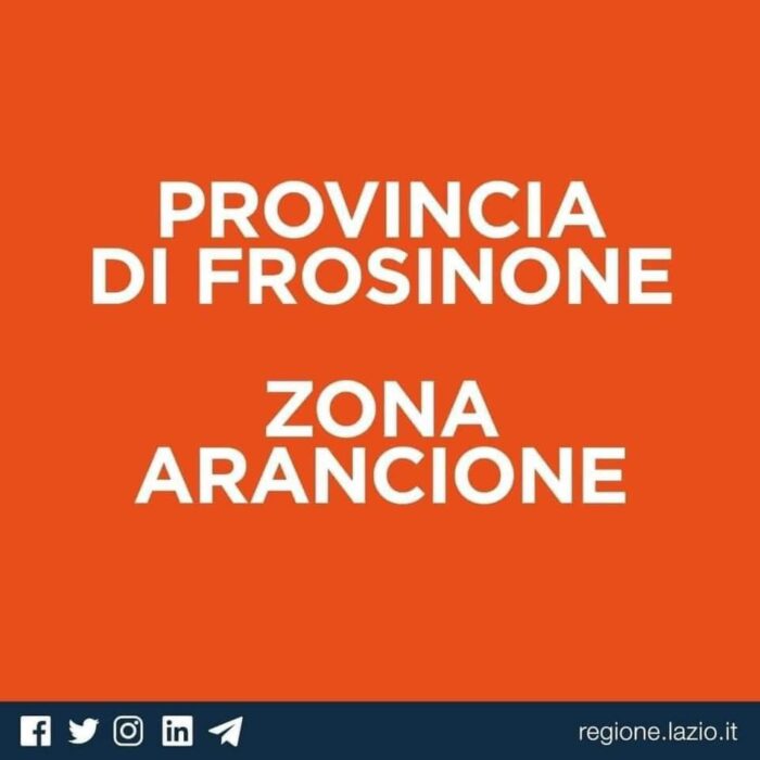 Ciociaria in zona arancione: cosa si può fare e cosa è vietato in provincia di Frosinone