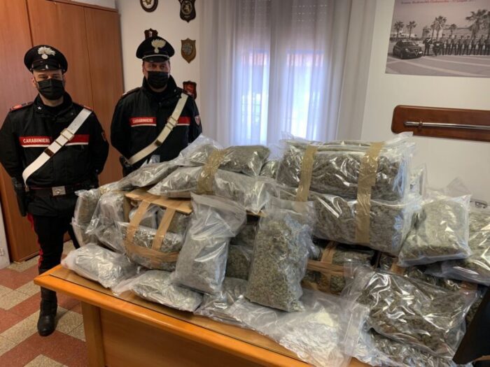 Autostrada A12, trafficante scoperto con 60 kg di marijuana dalla compagnia di Civitavecchia: arrestato 36enne di Lariano