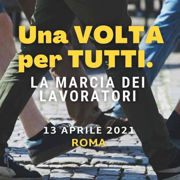 Roma martedì 13 aprile marcia lavoratori