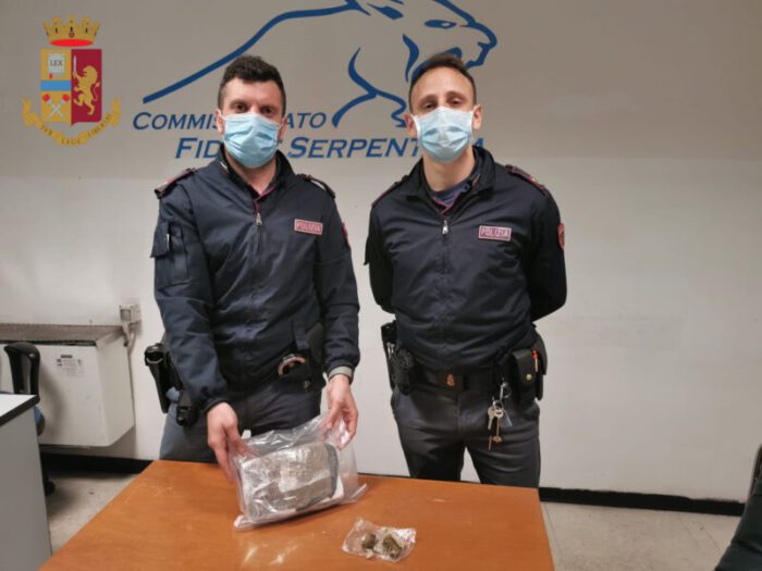 Via Nomentana. Consegna un pacco con oltre un kg di droga ad... un poliziotto! Arrestato un 33enne di Sezze