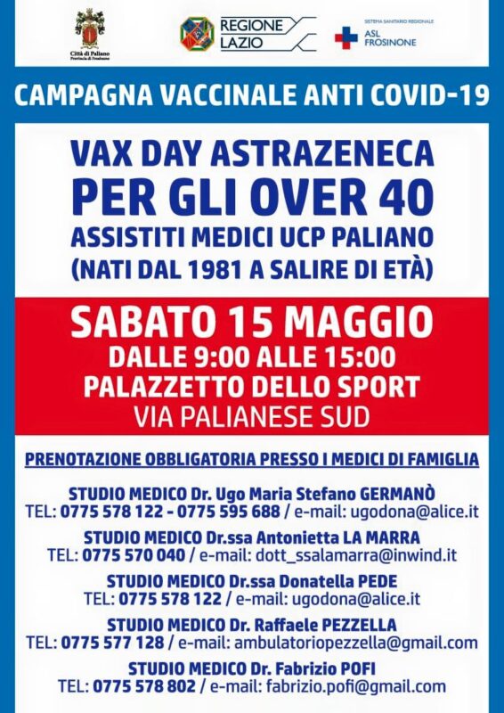 paliano sabato 15 maggio 2021 vax day