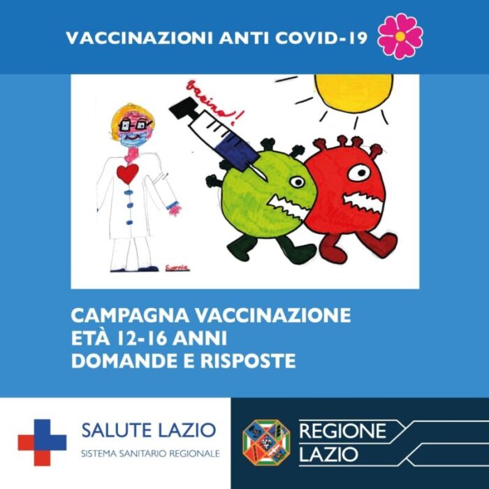 faq salute lazio su vaccini coronavirus in età pediatrica