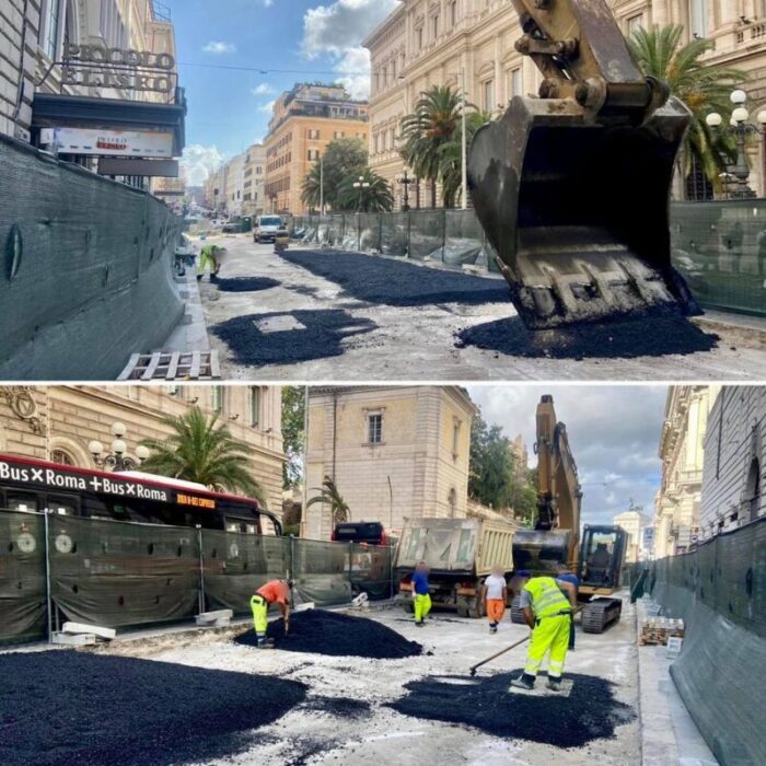 Roma, via Nazionale senza sanpietrini: riqualificazione e pista cliclabile al via