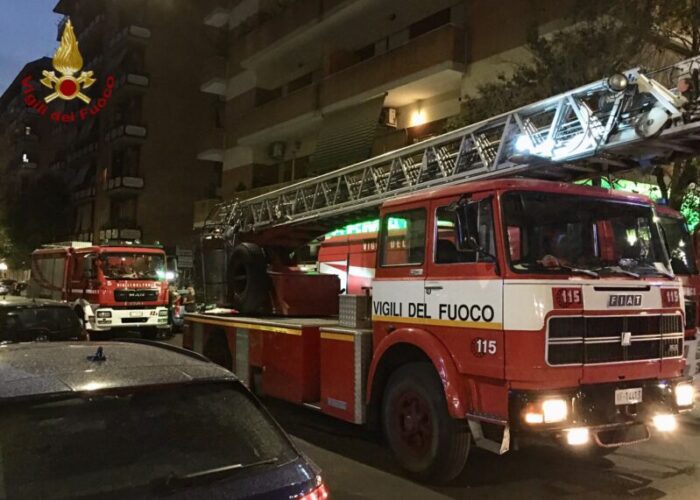 quadraro incendio appartamento morta donna