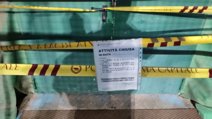 Roma concerto abusivo denunciato organizzatore