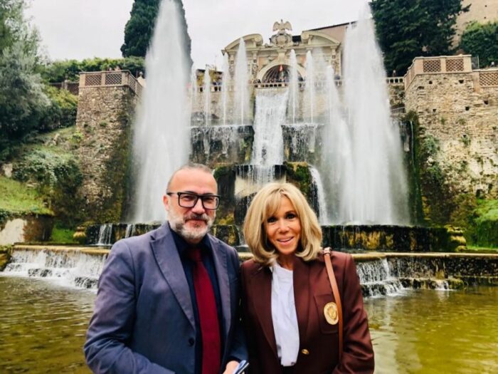 Tivoli Brigitte Macron visita Villa d'Este e Villa Adriana