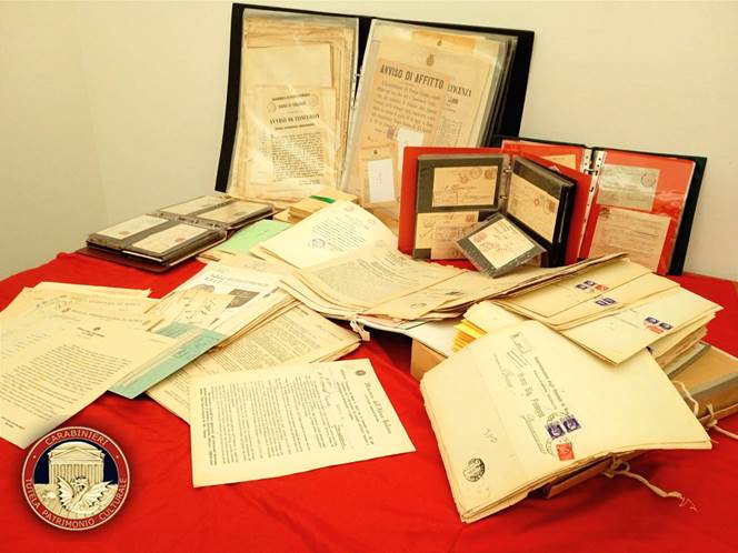 genazzano restituiti documenti rubati archivio storico