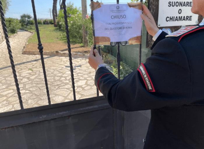 Monterotondo chiuso locale abusivo eventi ristorazione autorizzazione