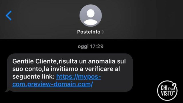 SMS truffa: "Risulta un'anomalia sul conto", ma non proviene dalla vostra banca