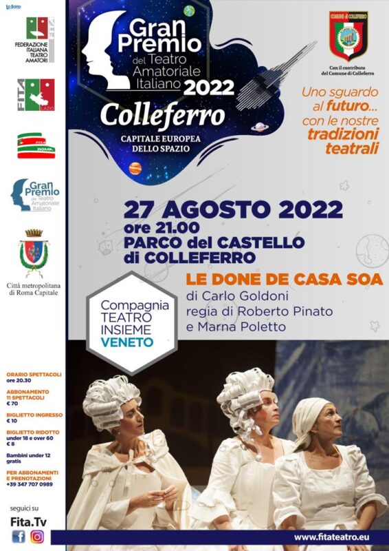 Colleferro, Gran premio del teatro amatoriale: "Le Done de Casa Soa" in scena sabato 27 agosto