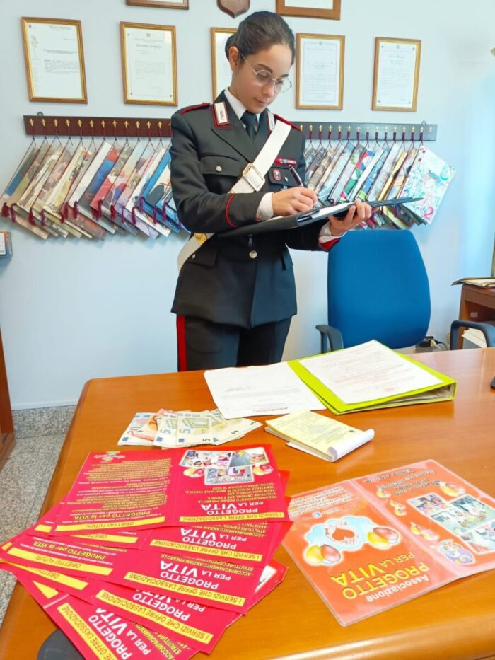 Oriolo Romano finge associazione benefica denaro