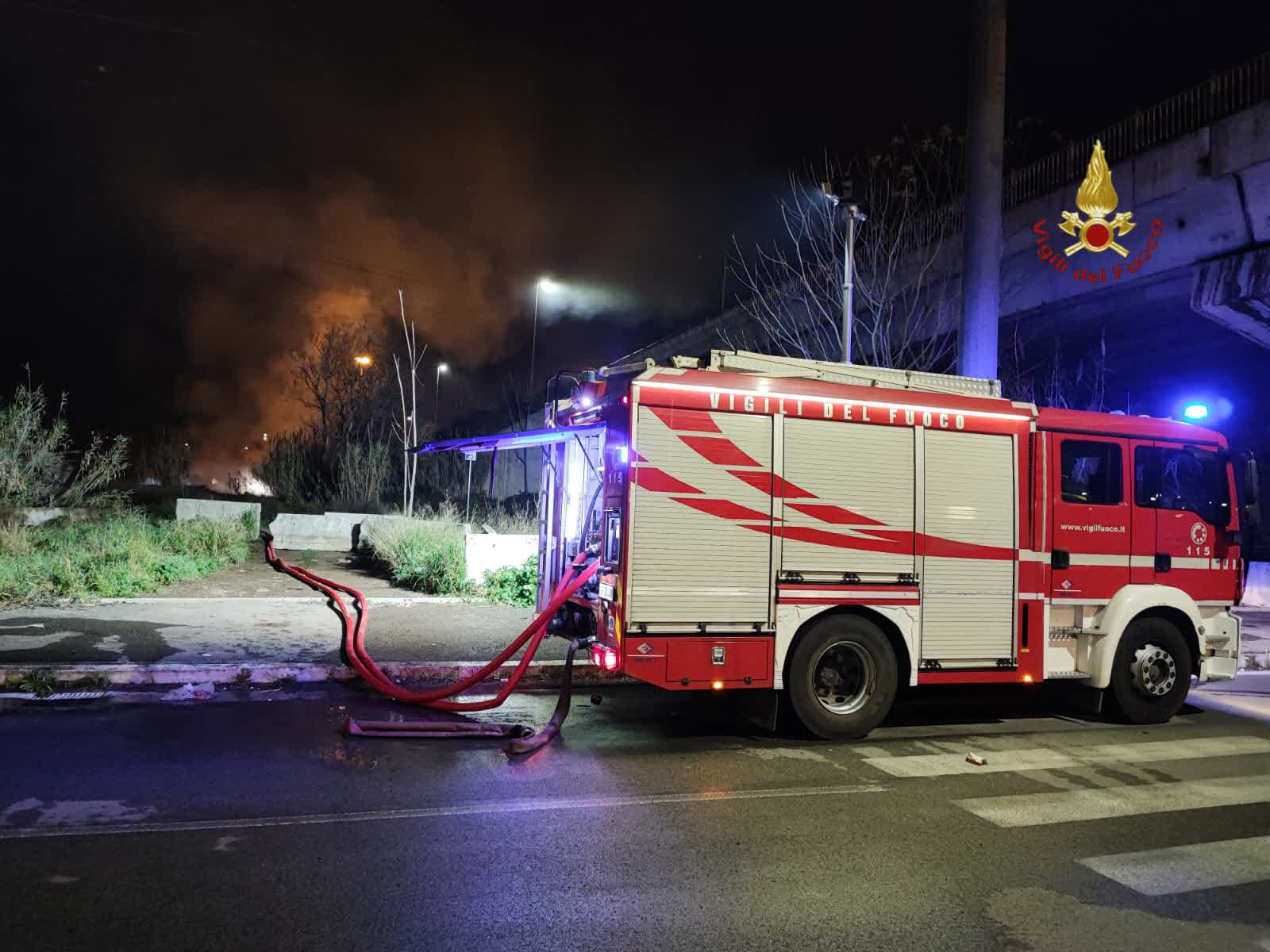 Vigili del Fuoco a lavoro per tutta la notte