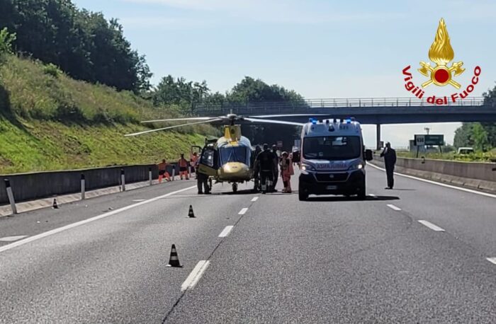 cassino incidente a1 auto camion