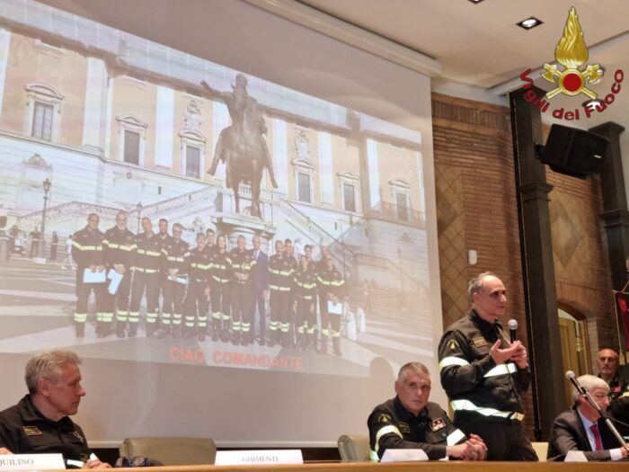 roma cerimonia insediamento nuovo comandante vigili del fuoco