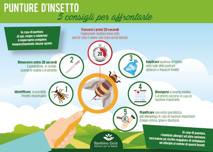 punture insetti shock anafilattico come prevenire