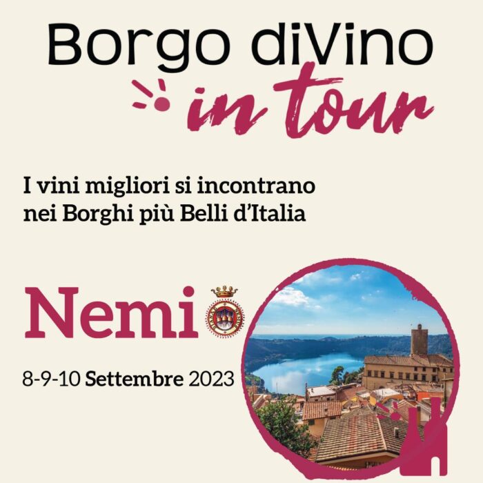 Nemi, 8-9-10 settembre l'appuntamento con Borgo diVino