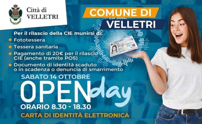 velletri carta identità open day